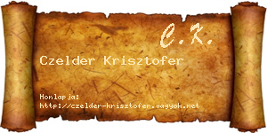 Czelder Krisztofer névjegykártya