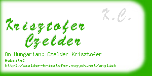 krisztofer czelder business card